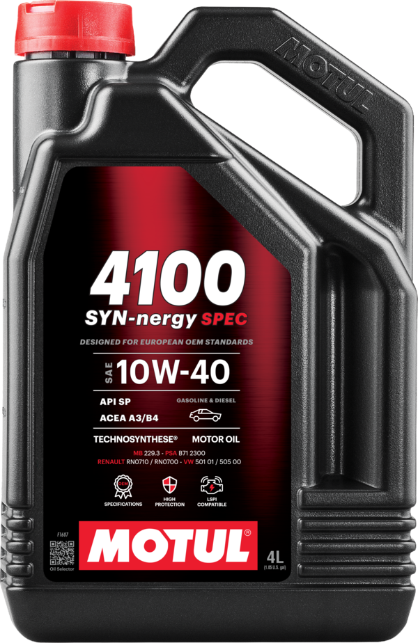 4100 SYN-nergy SPEC 10W40 4L×2 モチュール 正規品 MOTUL 4100 SYN-NERGY SPEC 10W-40 - Motul